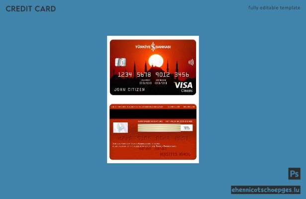 Beispielvorschau der Bankasi Visa Classic Karte (Türkei)